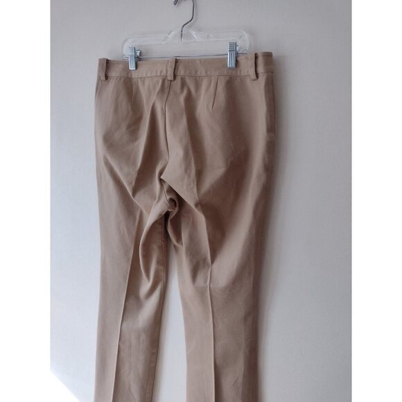 Lauren Ralph Lauren Dress Pants Womens Size 8 Tan Flat Front Zip Pockets Stretch - Picture 13 of 16